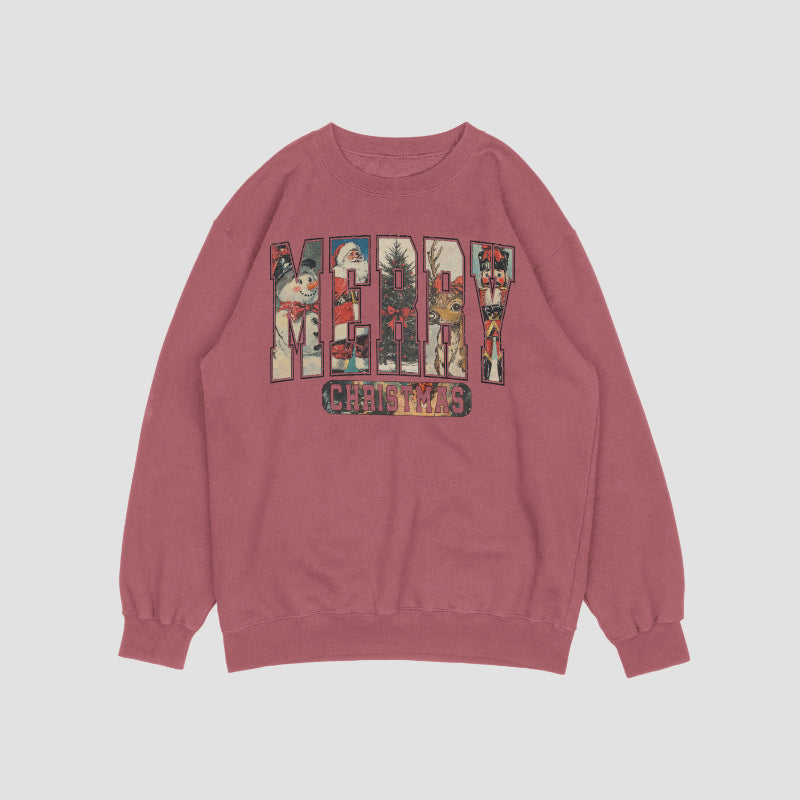 Merry Christmas White Crewneck Sweatshirt