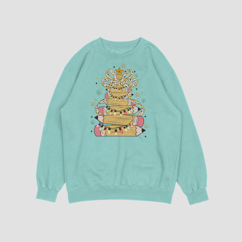 Pencil Christmas Tree Sweatshirt